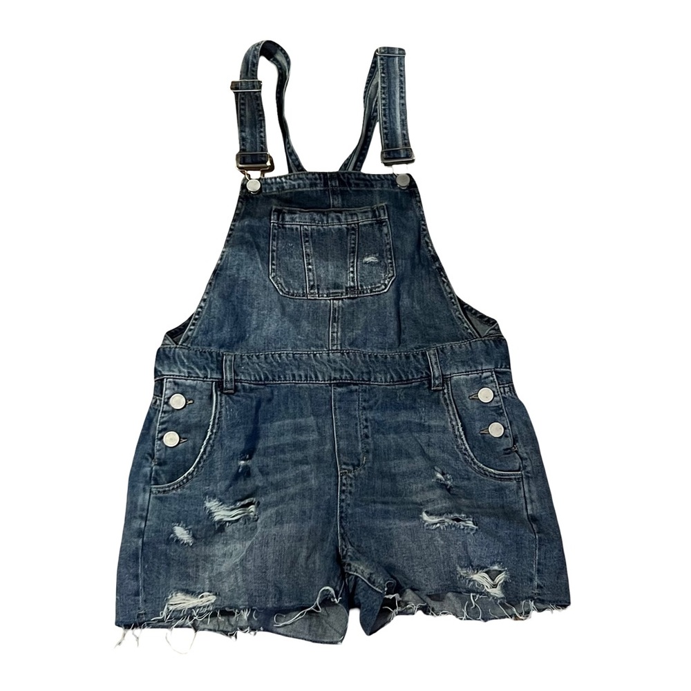 Blanknyc jean shorts ripped overalls size 28” - Picture 3 of 5